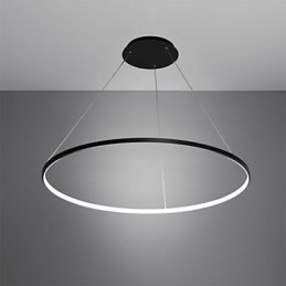 Luminária pendente regulável com design moderno em anel