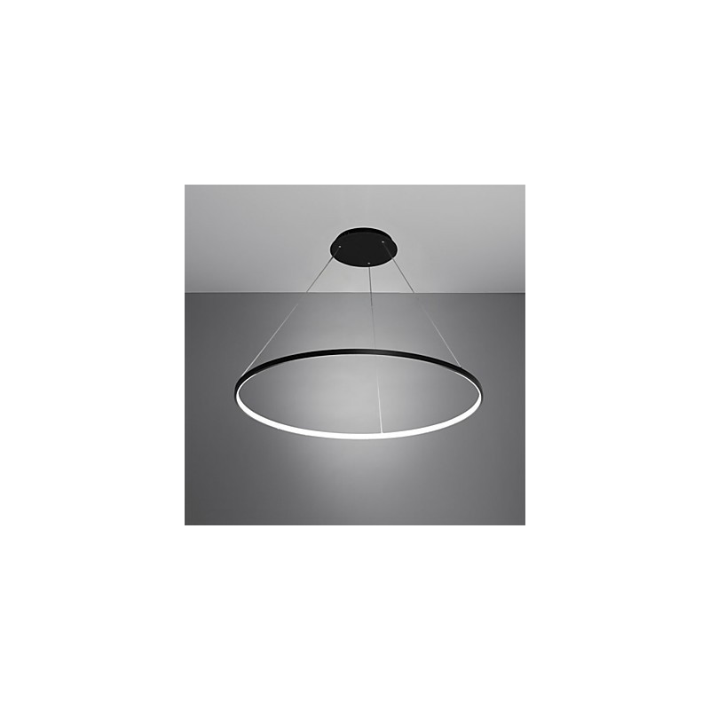 Luminária pendente regulável com design moderno em anel