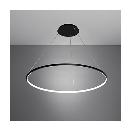 Luminária pendente regulável com design moderno em anel Luminária pendente regulável com design moderno em anel
