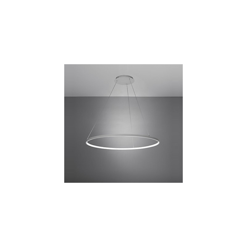 Luminária pendente regulável com design moderno em anel