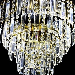 Lustre de luxo estilo europeu com 6 luzes em formato de coroa