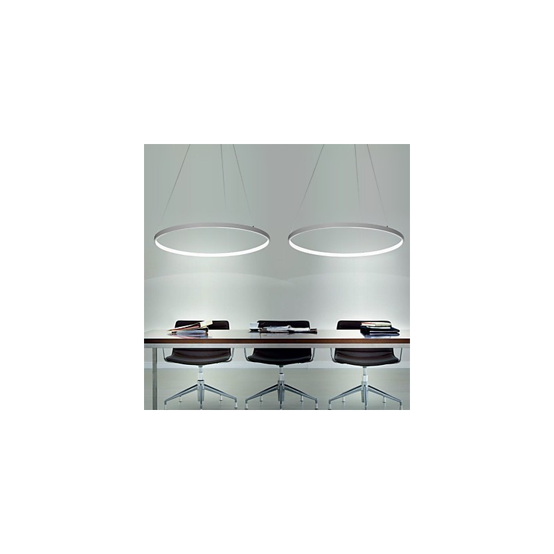 Luminária pendente regulável com design moderno em anel