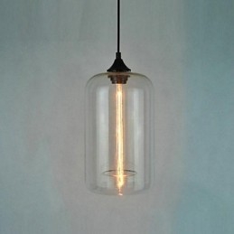 Pendente de design de garrafa 1 luz minimalista pintura de ferro