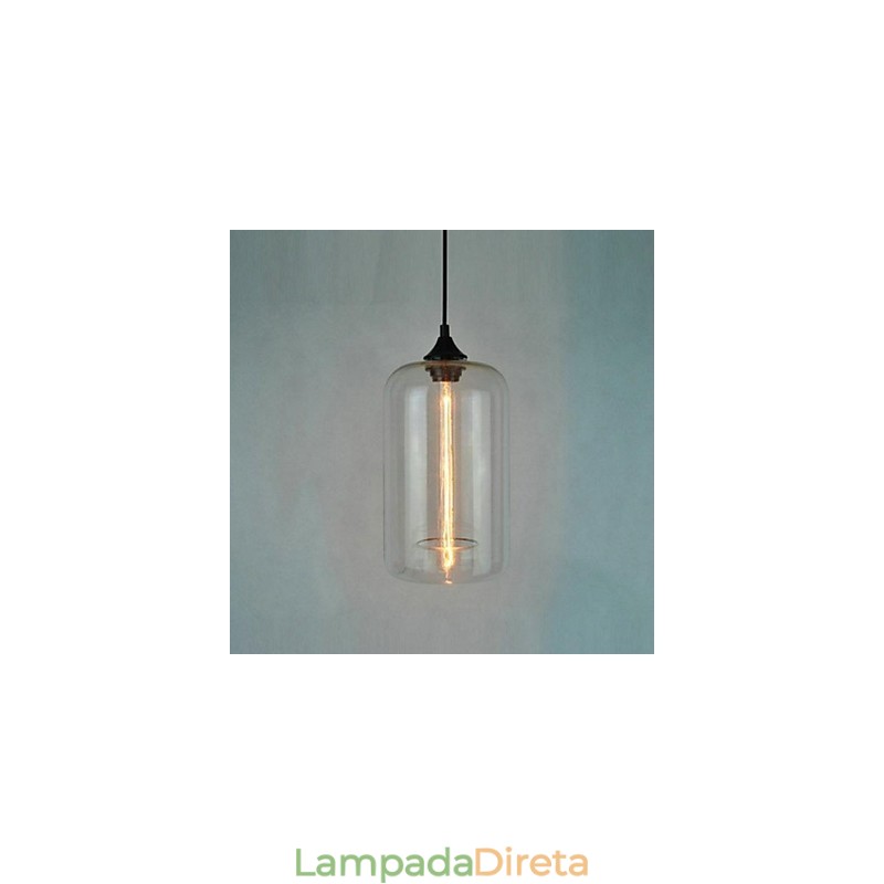 Pendente de design de garrafa 1 luz minimalista pintura de ferro