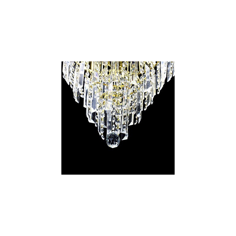 Lustre de luxo estilo europeu com 6 luzes em formato de coroa