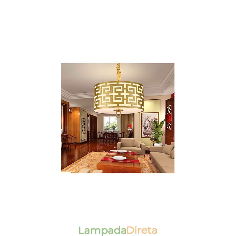 Iluminação suspensa estilo chinês simplicidade moderna