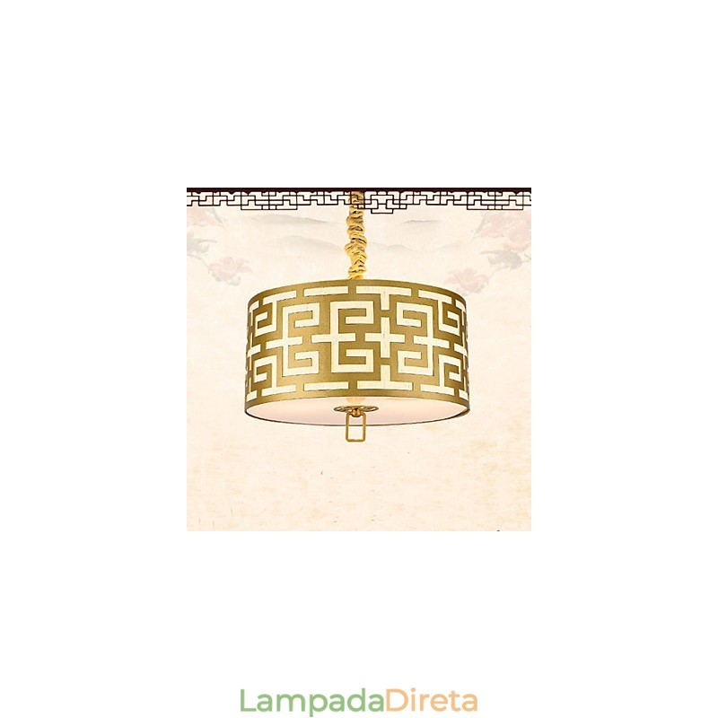 Iluminação suspensa estilo chinês simplicidade moderna
