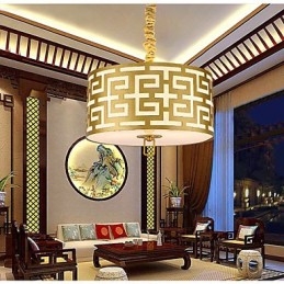 Iluminação suspensa estilo chinês simplicidade moderna
