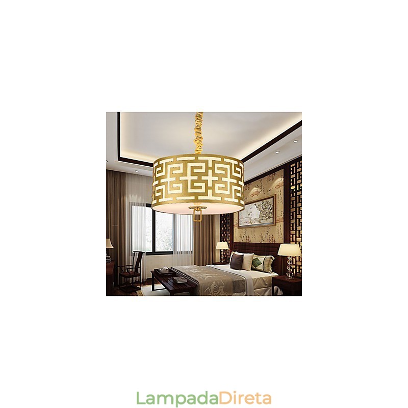 Iluminação suspensa estilo chinês simplicidade moderna