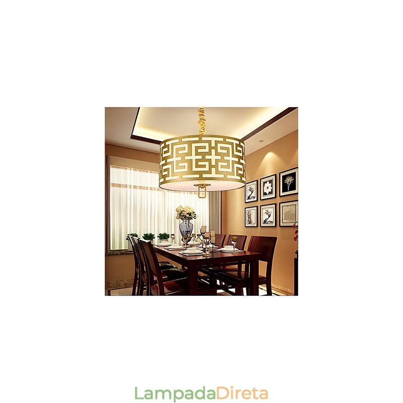 Iluminação suspensa estilo chinês simplicidade moderna