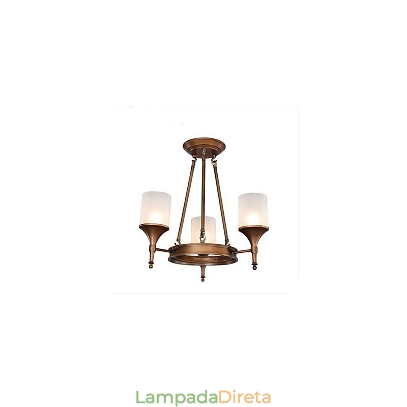 Lustre Pastoral Retro de Ferro Forjado
