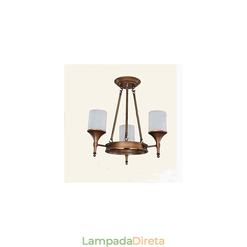 Lustre Pastoral Retro de Ferro Forjado
