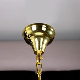Lustre de luxo estilo europeu com 6 luzes em formato de coroa