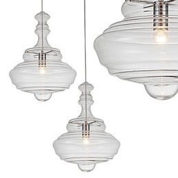 Luminária Pendente Artística 1 Luz Moderna Simplicidade Incolor Vidro Transparente