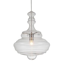 Luminária Pendente Artística 1 Luz Moderna Simplicidade Incolor Vidro Transparente