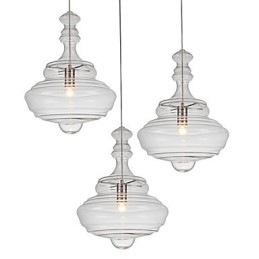 Luminária Pendente Artística 1 Luz Moderna Simplicidade Incolor Vidro Transparente