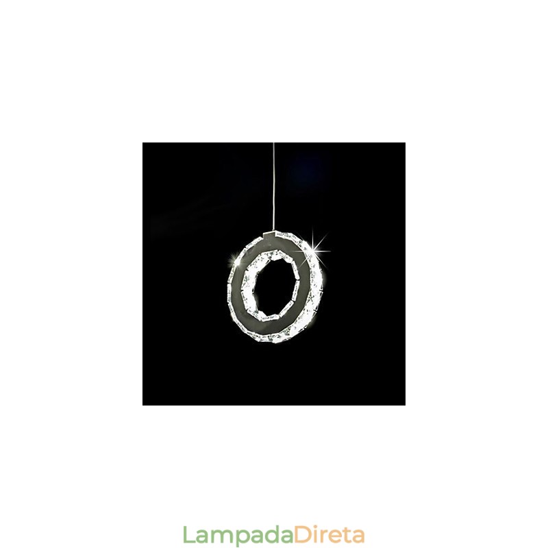 Luminária pendente de metal cristal contemporânea moderna