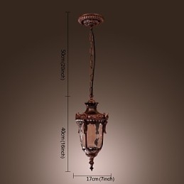 Luminária pendente de inspiração antiga com 1 luz