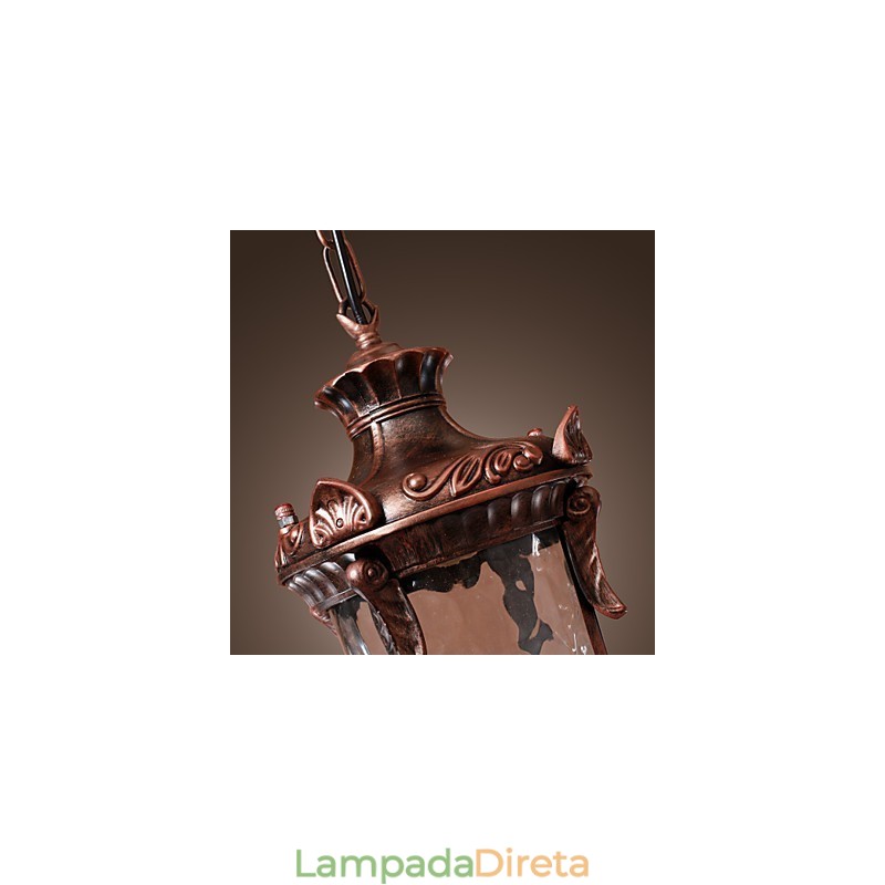 Luminária pendente de inspiração antiga com 1 luz