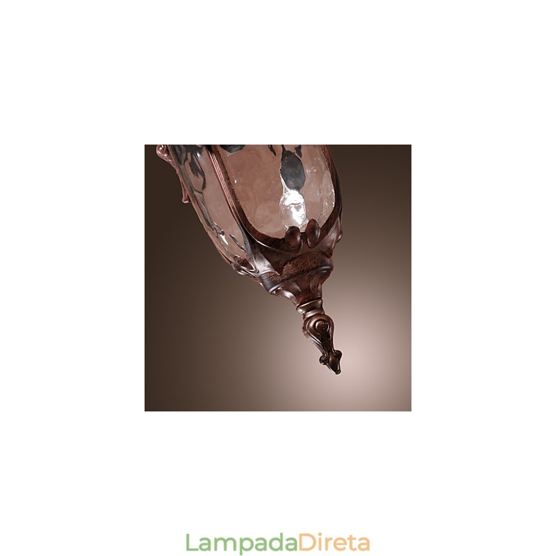 Luminária pendente de inspiração antiga com 1 luz