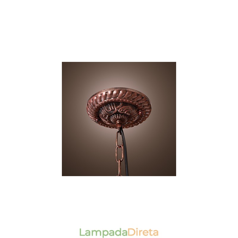 Luminária pendente de inspiração antiga com 1 luz