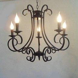 Lustre de metal com pintura clássica tradicional