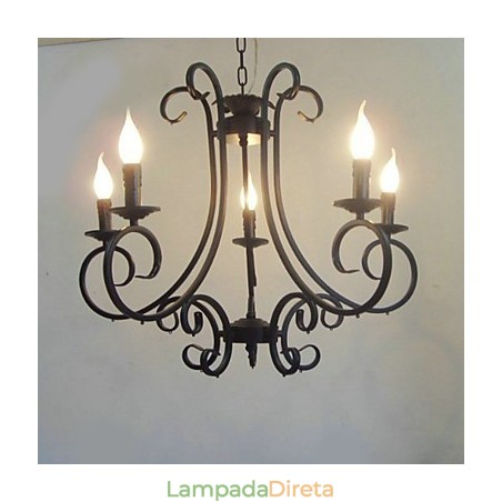 Lustre de metal com pintura clássica tradicional Lustre de metal com pintura clássica tradicional