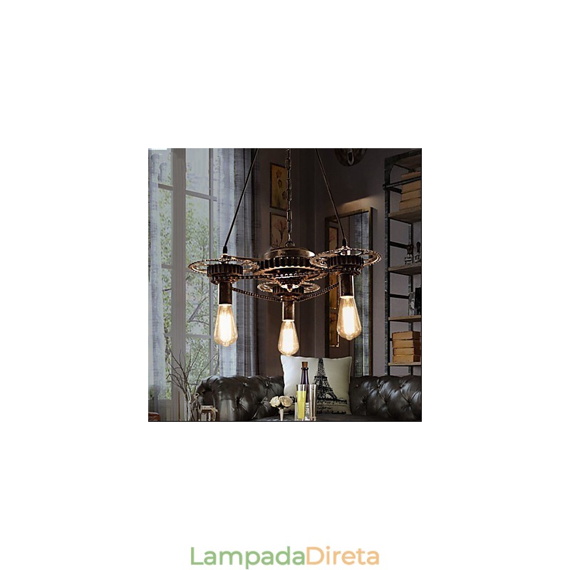 Lustre VintageLron Lustre Industrial Wind Gear