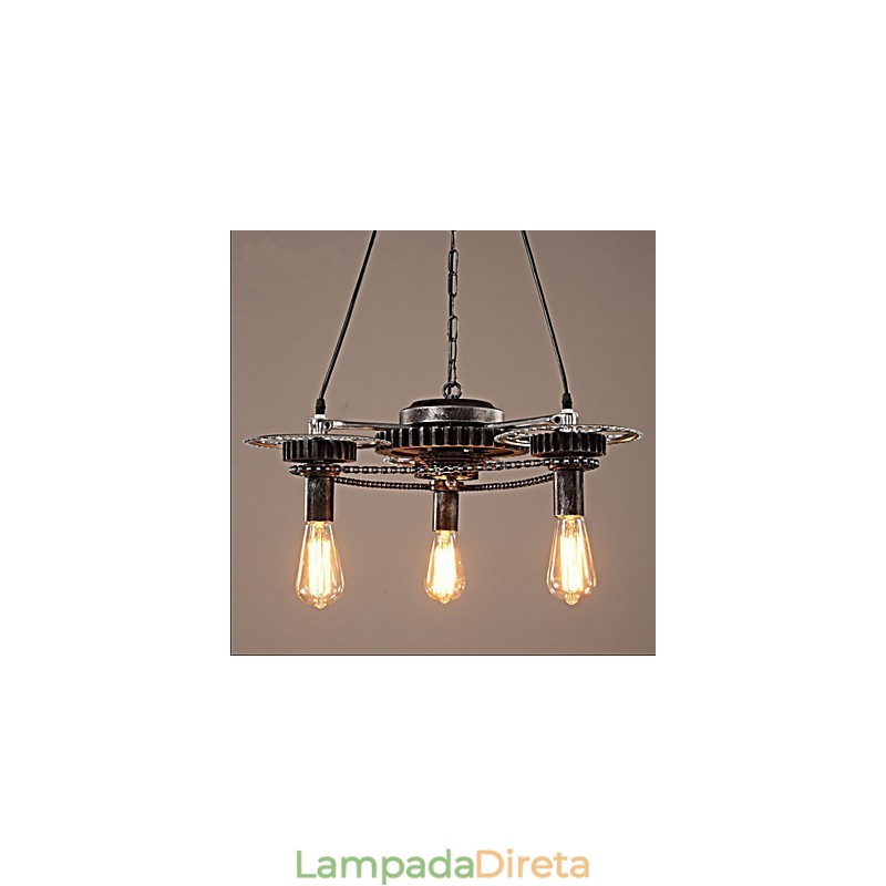Lustre VintageLron Lustre Industrial Wind Gear