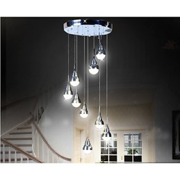 Lâmpadas e lanternas Stair Stage 9 Head Ceiling Lamp