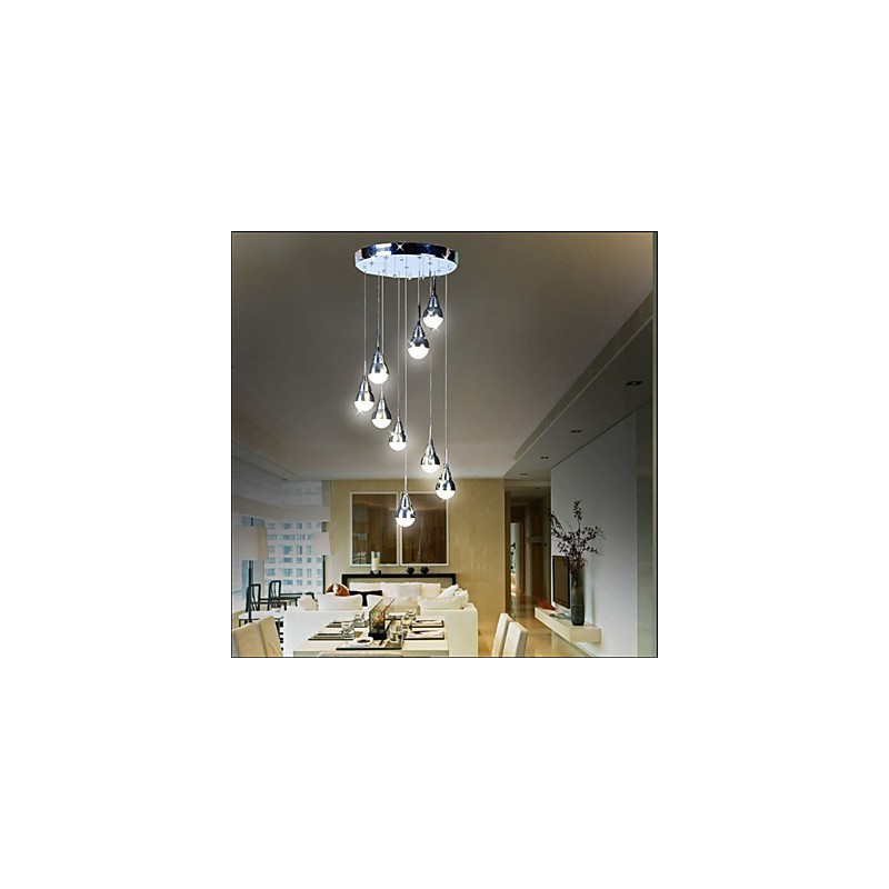 Lâmpadas e lanternas Stair Stage 9 Head Ceiling Lamp