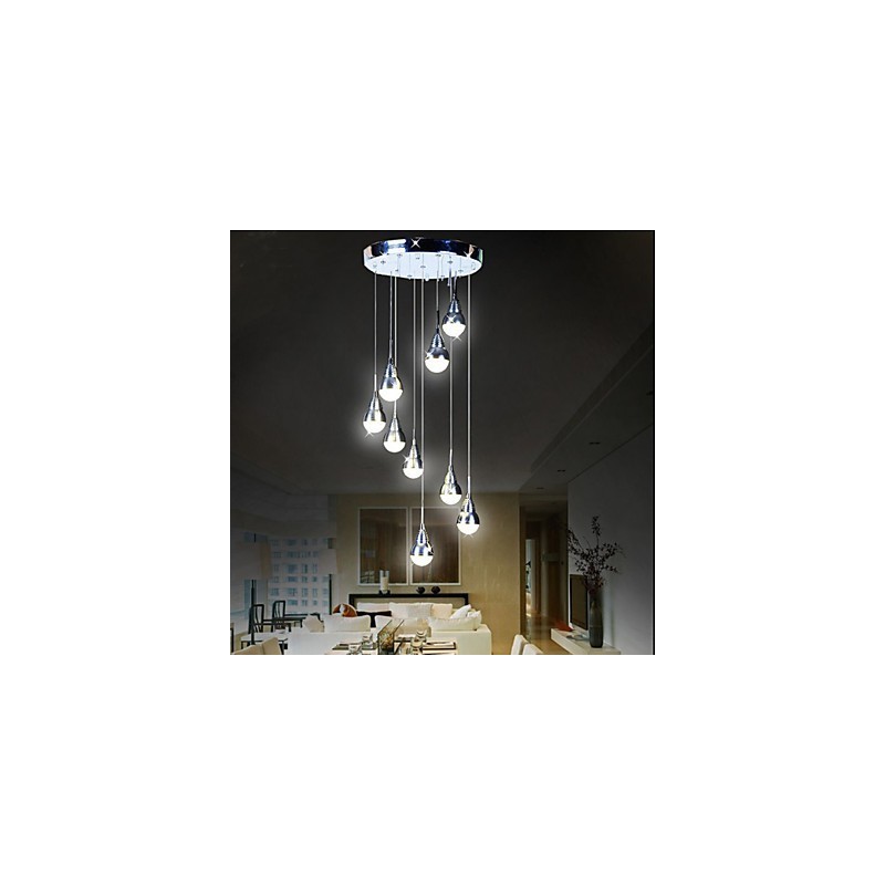 Lâmpadas e lanternas Stair Stage 9 Head Ceiling Lamp