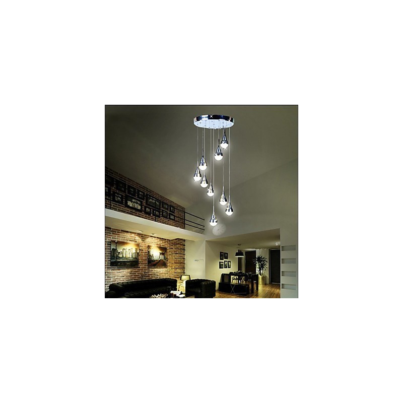 Lâmpadas e lanternas Stair Stage 9 Head Ceiling Lamp
