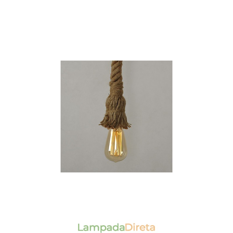 Luminária pendente de metal galvanizado estilo retrô mini