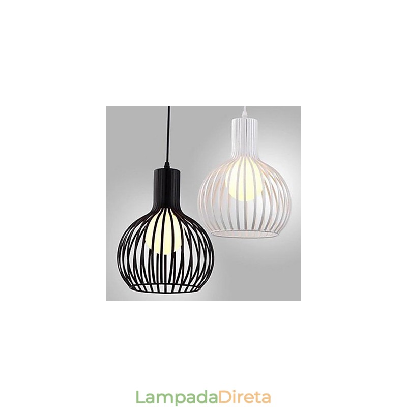 Lustre de gaiola de ferro forjado americano retrô contraído