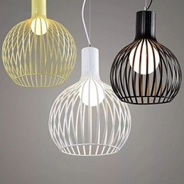 Lustre de gaiola de ferro forjado americano retrô contraído