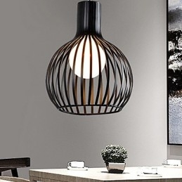 Lustre de gaiola de ferro forjado americano retrô contraído