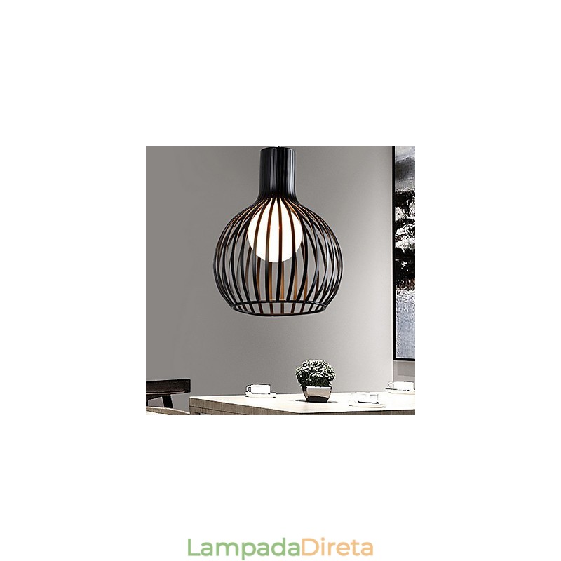 Lustre de gaiola de ferro forjado americano retrô contraído