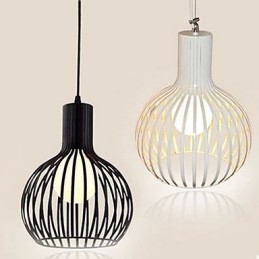 Lustre de gaiola de ferro forjado americano retrô contraído