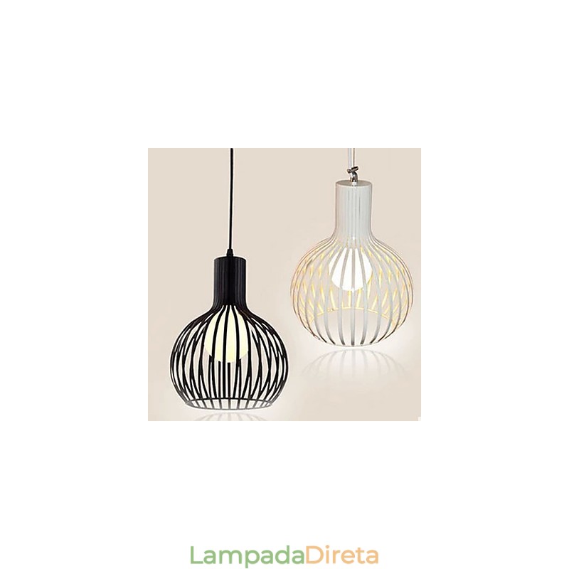 Lustre de gaiola de ferro forjado americano retrô contraído