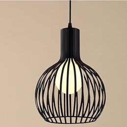 Lustre de gaiola de ferro forjado americano retrô contraído