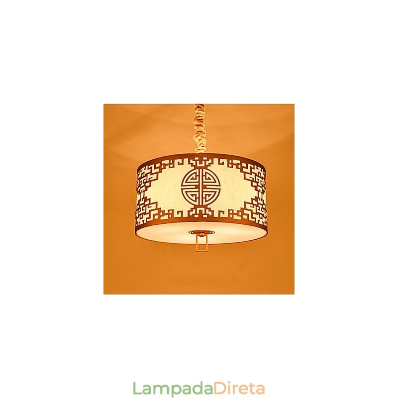 Iluminação suspensa estilo chinês simplicidade moderna
