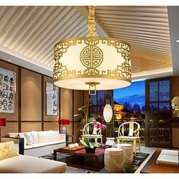 Iluminação suspensa estilo chinês simplicidade moderna