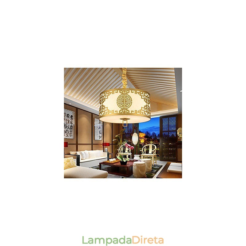 Iluminação suspensa estilo chinês simplicidade moderna