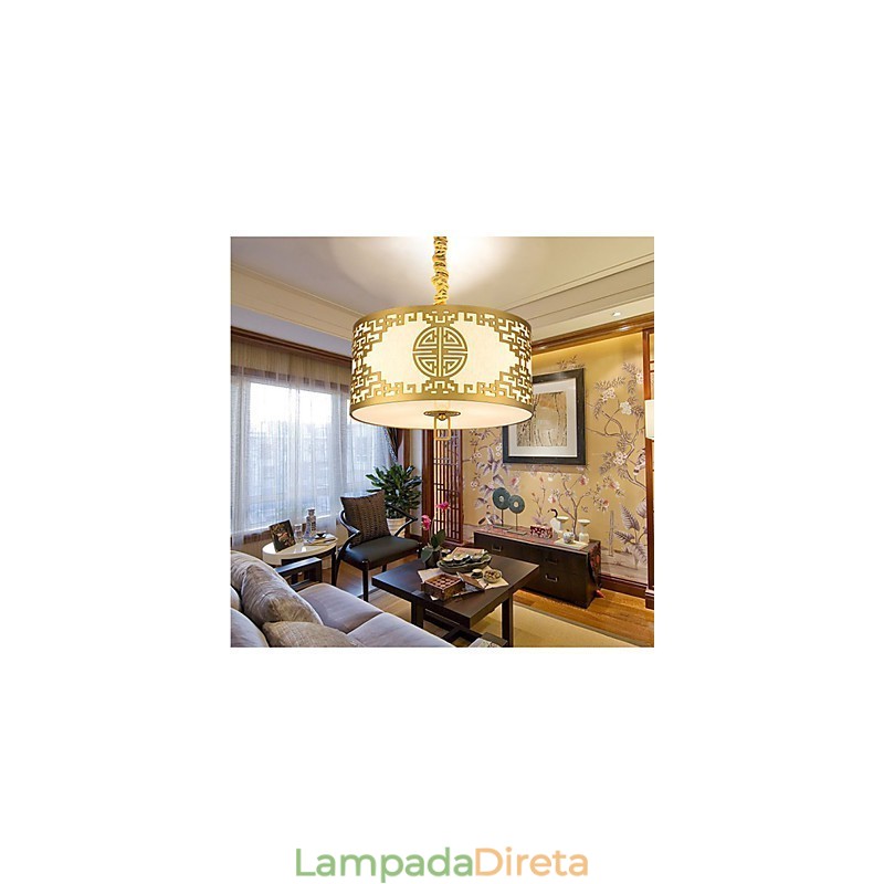 Iluminação suspensa estilo chinês simplicidade moderna