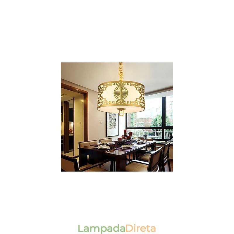 Iluminação suspensa estilo chinês simplicidade moderna