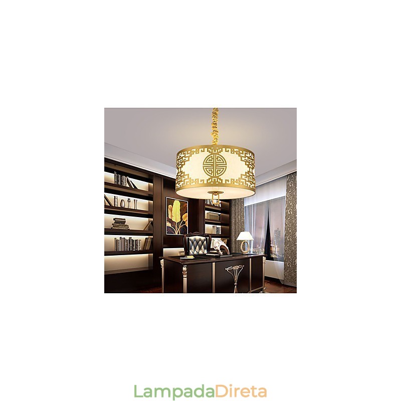 Iluminação suspensa estilo chinês simplicidade moderna