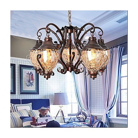 Lustre de ferro antigo pastoral europeu retrô Lustre de ferro antigo pastoral europeu retrô