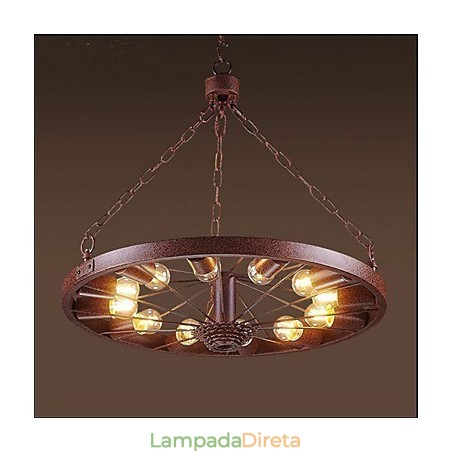 Pingente de roda retrô para fazer a antiga luminária industrial suspensa Pingente de roda retrô para fazer a antiga luminária industrial suspensa
