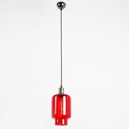 Moderno chapeamento de vidro 1 luz pendente